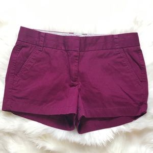 J.Crew 3 inch Broken In Chino Shorts - Purple - 6